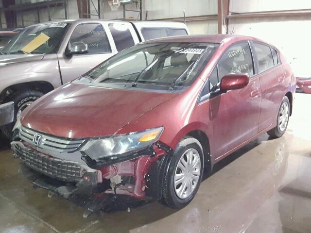 JHMZE2H55AS024870 - 2010 HONDA INSIGHT LX RED photo 2