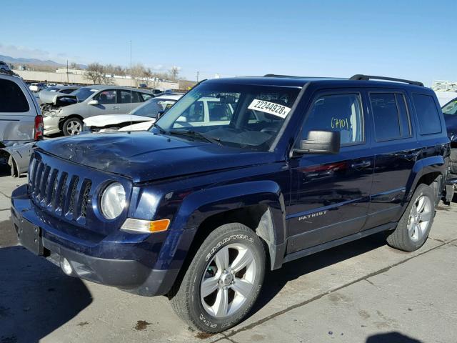 1C4NJRBBXDD121316 - 2013 JEEP PATRIOT SP BLUE photo 2