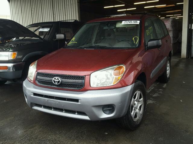 JTEGD20V340027415 - 2004 TOYOTA RAV4 RED photo 2