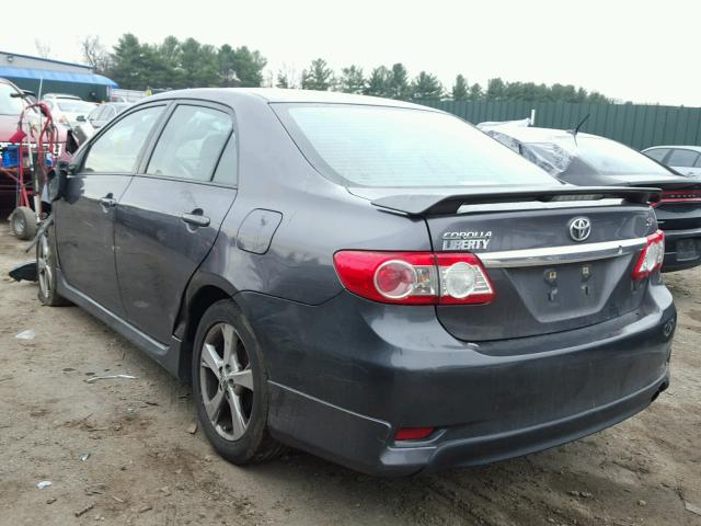 5YFBU4EEXDP155451 - 2013 TOYOTA COROLLA BA GRAY photo 3