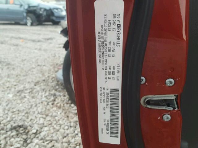 1B3HB48C69D130973 - 2009 DODGE CALIBER SX RED photo 10