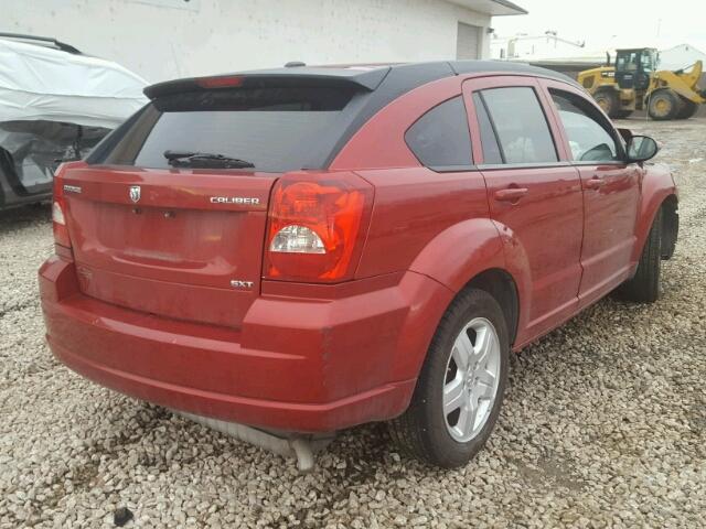 1B3HB48C69D130973 - 2009 DODGE CALIBER SX RED photo 4