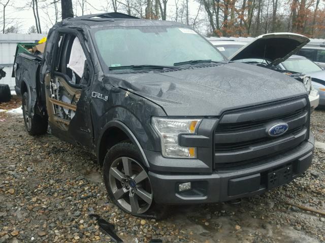 1FTEW1EG4FFC43185 - 2015 FORD F150 SUPER GRAY photo 1