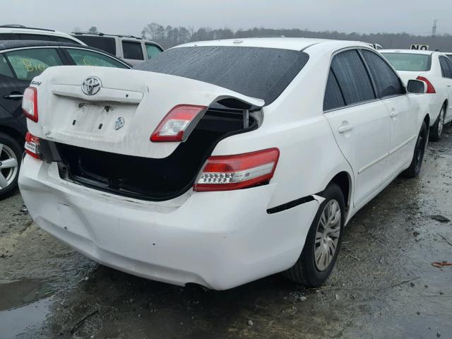 4T4BF3EK2BR108717 - 2011 TOYOTA CAMRY BASE WHITE photo 4