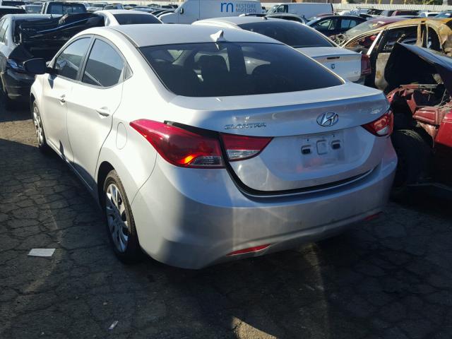 5NPDH4AE1BH038323 - 2011 HYUNDAI ELANTRA GL SILVER photo 3