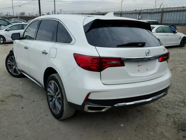 5FRYD3H55HB006266 - 2017 ACURA MDX TECHNO WHITE photo 3