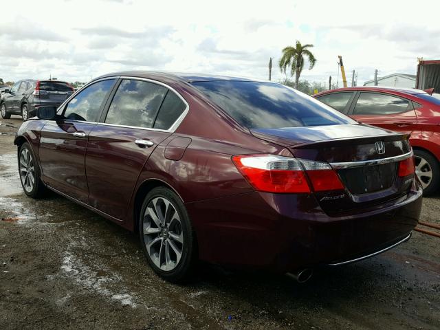 1HGCR2F51EA228836 - 2014 HONDA ACCORD SPO RED photo 3