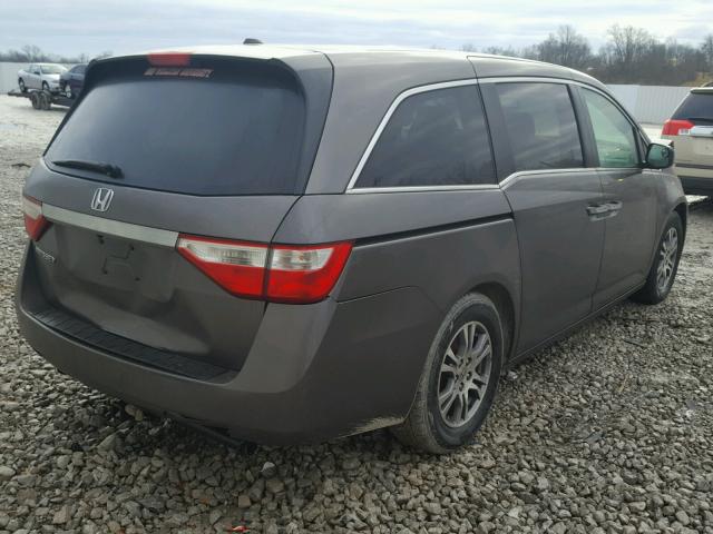 5FNRL5H60BB079047 - 2011 HONDA ODYSSEY EX GRAY photo 4