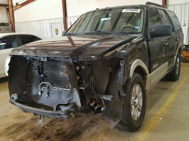 1FMFU17538LA77327 - 2008 FORD EXPEDITION BLACK photo 2