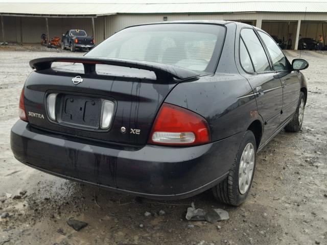 3N1CB51D71L457434 - 2001 NISSAN SENTRA XE BLACK photo 4