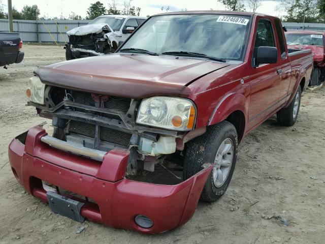 1N6DD26SX2C302274 - 2002 NISSAN FRONTIER K MAROON photo 2