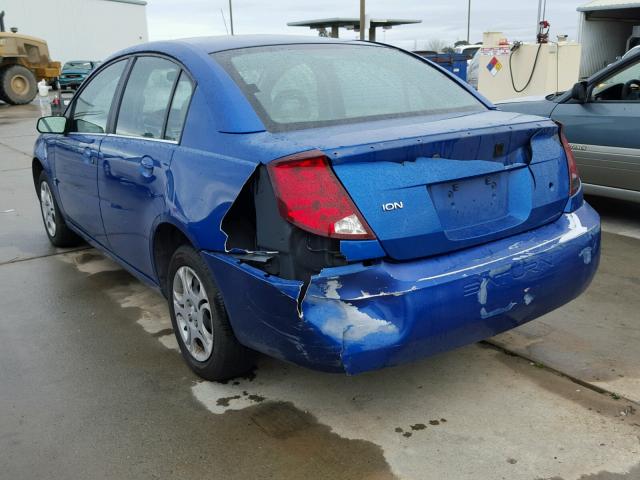 1G8AJ52FX4Z119525 - 2004 SATURN ION LEVEL BLUE photo 3