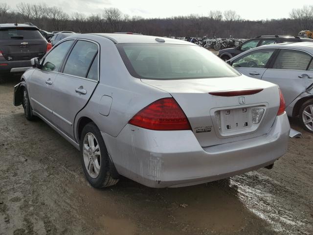 1HGCM56896A116748 - 2006 HONDA ACCORD EX SILVER photo 3