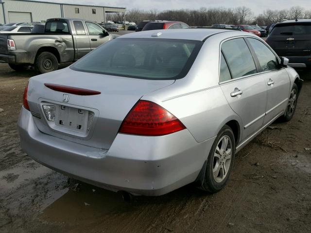 1HGCM56896A116748 - 2006 HONDA ACCORD EX SILVER photo 4