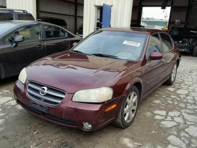 JN1DA31A03T413453 - 2003 NISSAN MAXIMA GLE MAROON photo 2