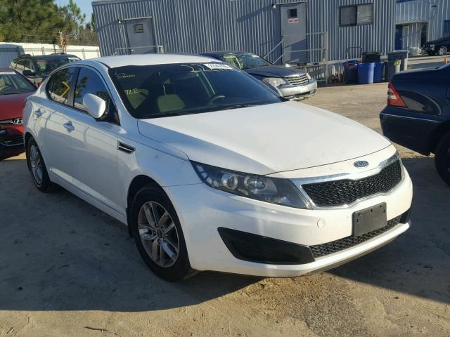 KNAGM4A72B5077848 - 2011 KIA OPTIMA LX WHITE photo 1