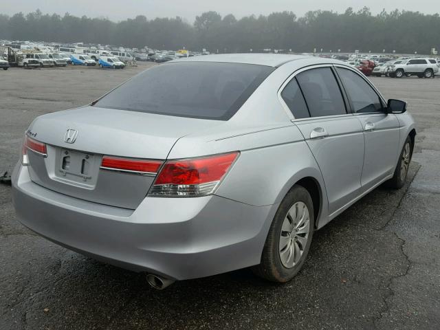 1HGCP2F34CA245633 - 2012 HONDA ACCORD LX SILVER photo 4