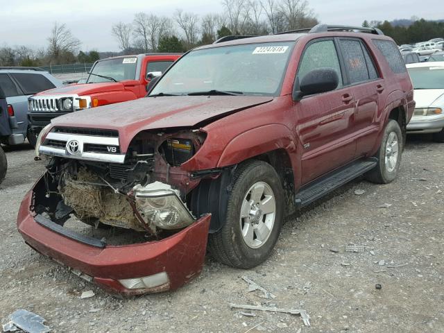 JTEZT14R058007290 - 2005 TOYOTA 4RUNNER SR MAROON photo 2