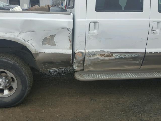 1FTNW21P44EA99295 - 2004 FORD F250 SUPER WHITE photo 9