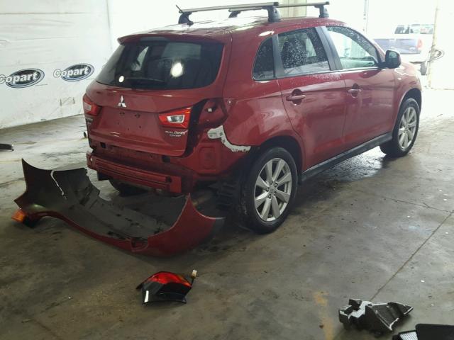 4A4AP3AU5DE017297 - 2013 MITSUBISHI OUTLANDER RED photo 4