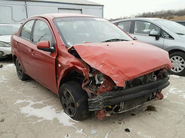 KL1TD566X7B056348 - 2007 CHEVROLET AVEO BASE RED photo 1