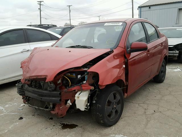 KL1TD566X7B056348 - 2007 CHEVROLET AVEO BASE წითელი ფოტო 2