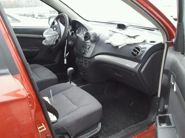 KL1TD566X7B056348 - 2007 CHEVROLET AVEO BASE წითელი ფოტო 5