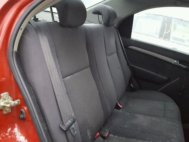 KL1TD566X7B056348 - 2007 CHEVROLET AVEO BASE RED photo 6