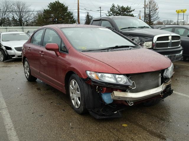 2HGFA1F51BH548203 - 2011 HONDA CIVIC LX MAROON photo 1