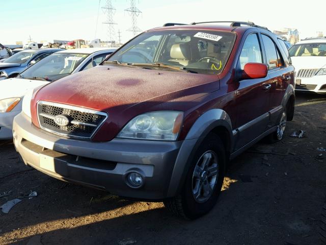 KNDJC733965573937 - 2006 KIA SORENTO EX MAROON photo 2