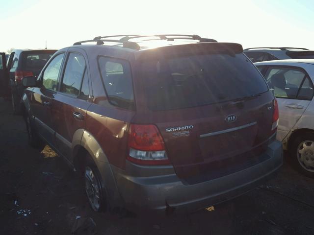 KNDJC733965573937 - 2006 KIA SORENTO EX MAROON photo 3