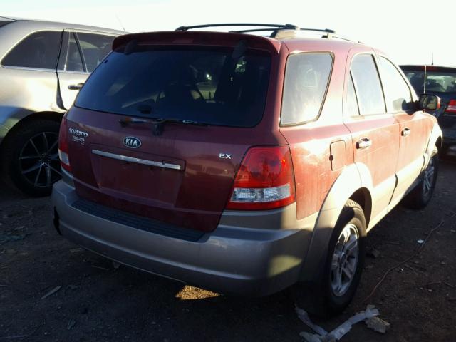 KNDJC733965573937 - 2006 KIA SORENTO EX MAROON photo 4