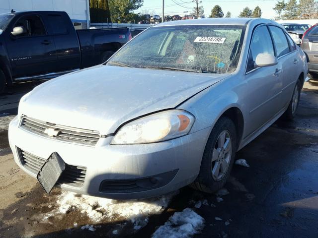 2G1WB5EK1A1204414 - 2010 CHEVROLET IMPALA LT SILVER photo 2