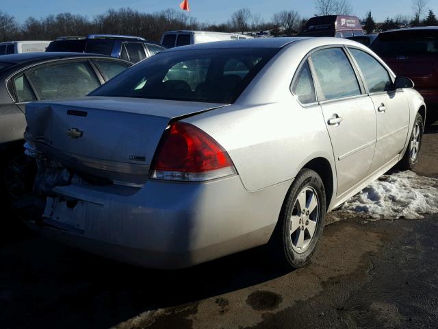 2G1WB5EK1A1204414 - 2010 CHEVROLET IMPALA LT SILVER photo 4