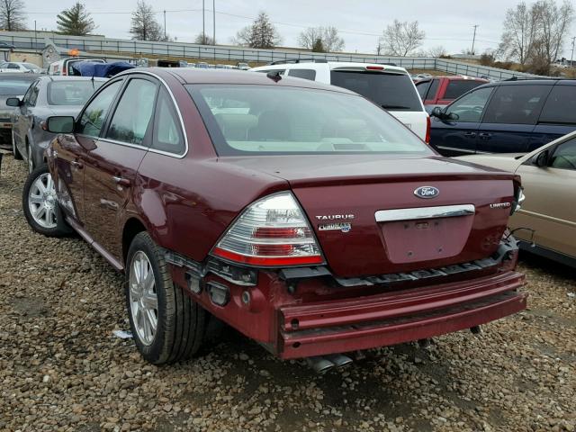 1FAHP25W98G158093 - 2008 FORD TAURUS LIM RED photo 3