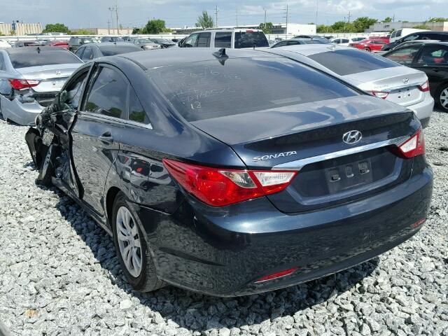 5NPEB4AC2CH318919 - 2012 HYUNDAI SONATA GLS BLUE photo 3