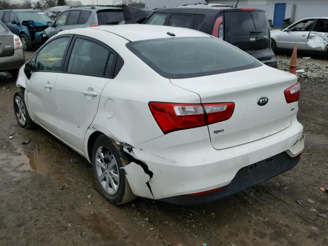 KNADM4A31G6678248 - 2016 KIA RIO LX WHITE photo 3