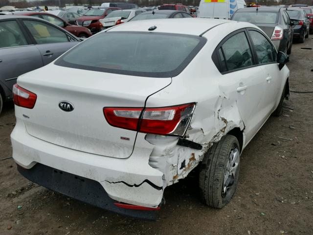 KNADM4A31G6678248 - 2016 KIA RIO LX WHITE photo 4