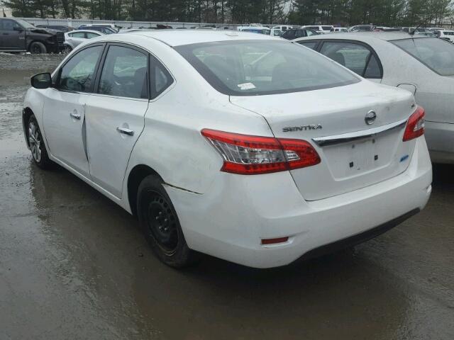 3N1AB7AP9DL761351 - 2013 NISSAN SENTRA S WHITE photo 3