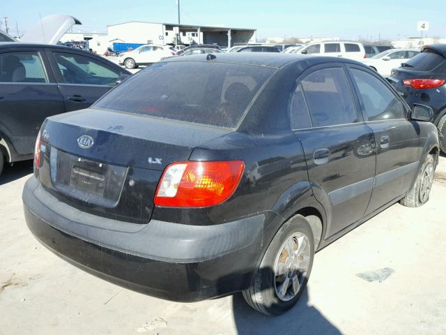 KNADE123766135950 - 2006 KIA RIO BLACK photo 4