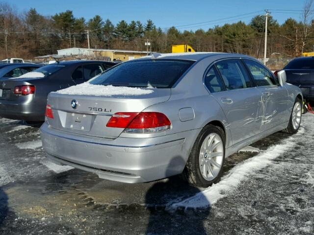 WBAHN835X6DT29488 - 2006 BMW 750 LI SILVER photo 4