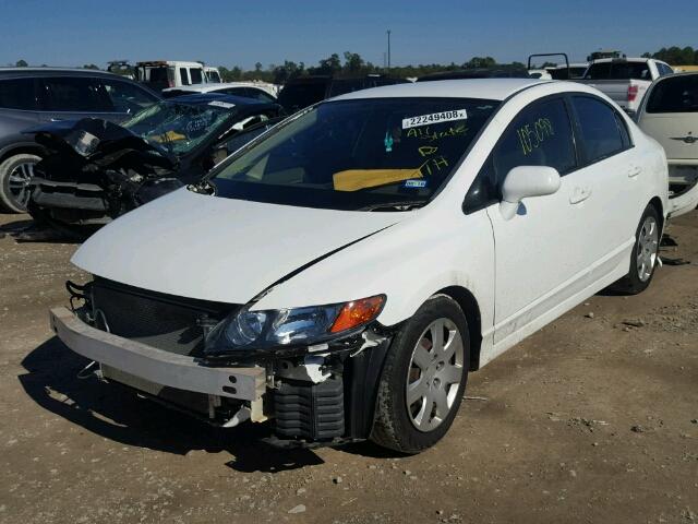 1HGFA16548L108102 - 2008 HONDA CIVIC LX WHITE photo 2