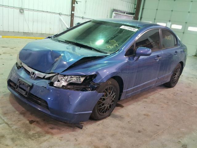 1HGFA16586L119679 - 2006 HONDA CIVIC LX BLUE photo 2