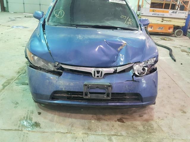 1HGFA16586L119679 - 2006 HONDA CIVIC LX BLUE photo 9