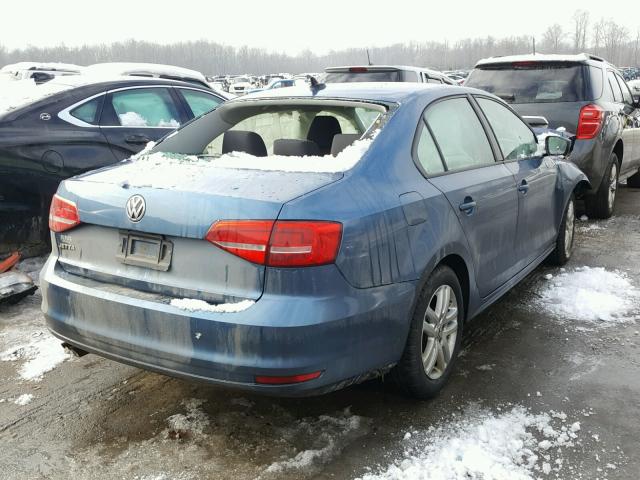 3VW2K7AJ8FM351986 - 2015 VOLKSWAGEN JETTA BASE ლურჯი ფოტო 4