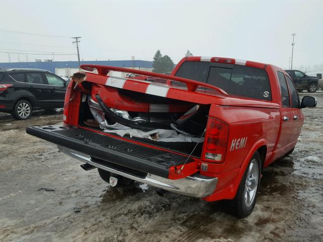 1D7HU18D45S115304 - 2005 DODGE RAM 1500 S RED photo 4