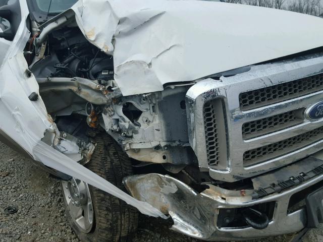 1FTSW21P67EA44998 - 2007 FORD F250 SUPER WHITE photo 9