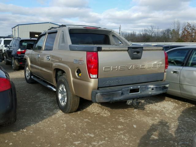 3GNEK12Z45G122937 - 2005 CHEVROLET AVALANCHE TAN photo 3