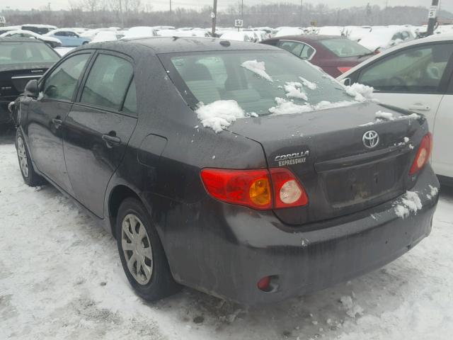 2T1BU4EE0AC384376 - 2010 TOYOTA COROLLA BA BLACK photo 3