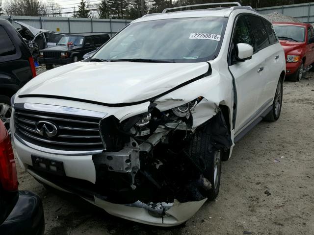 5N1AL0MM9EC552090 - 2014 INFINITI QX60 WHITE photo 2